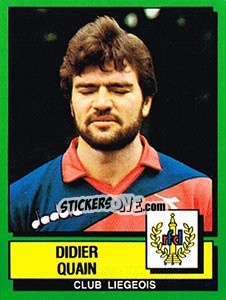 Figurina Didier Quain - Football Belgium 1988-1989 - Panini