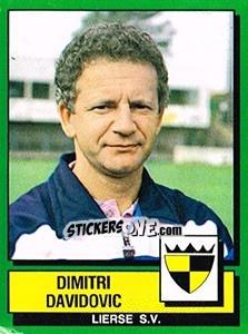 Sticker Dimitri Davidovic - Football Belgium 1988-1989 n. 186 - Panini