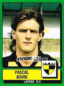 Sticker Pascal Bovri - Football Belgium 1988-1989 - Panini