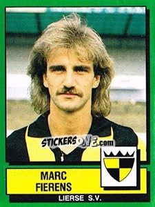 Sticker Marc Fierens - Football Belgium 1988-1989 - Panini