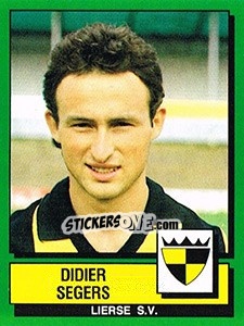 Figurina Didier Segers - Football Belgium 1988-1989 - Panini