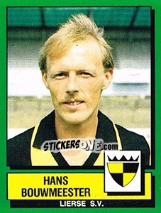 Figurina Hans Bouwmeester - Football Belgium 1988-1989 n. 195 - Panini