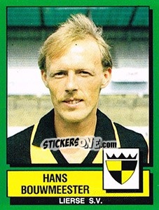 Figurina Hans Bouwmeester - Football Belgium 1988-1989 - Panini