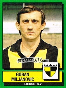Figurina Goran Miljanovic - Football Belgium 1988-1989 n. 196 - Panini
