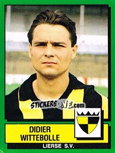 Sticker Didier Wittebolle - Football Belgium 1988-1989 - Panini