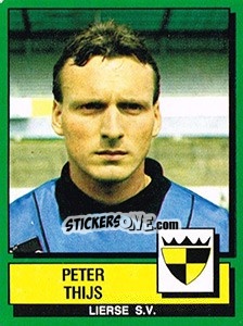 Figurina Peter Thijs - Football Belgium 1988-1989 - Panini