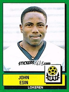 Cromo John Esin - Football Belgium 1988-1989 n. 215 - Panini