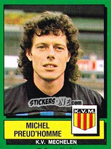 Cromo Michel Preud'Homme - Football Belgium 1988-1989 - Panini