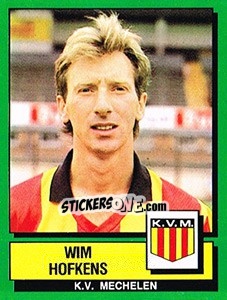 Sticker Wim Hofkens - Football Belgium 1988-1989 n. 224 - Panini