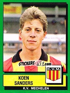 Cromo Koen Sanders - Football Belgium 1988-1989 - Panini