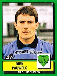 Cromo Dirk Pauwels - Football Belgium 1988-1989 - Panini