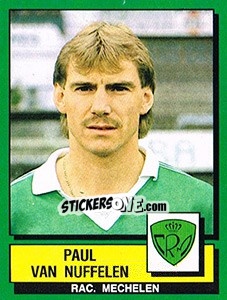 Sticker Paul Van Nuffelen - Football Belgium 1988-1989 - Panini