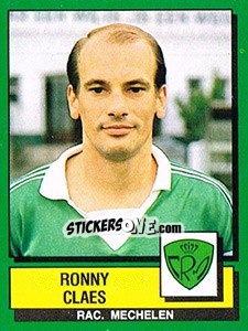 Cromo Ronny Claes - Football Belgium 1988-1989 - Panini