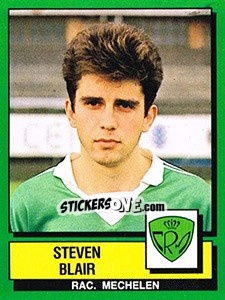 Figurina Steven Blair - Football Belgium 1988-1989 - Panini