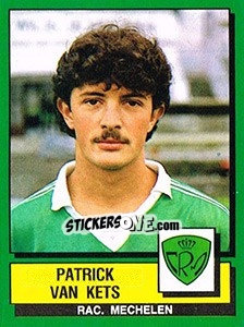 Cromo Patrick Van Kets - Football Belgium 1988-1989 - Panini