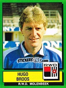 Figurina Hugo Broos - Football Belgium 1988-1989 - Panini
