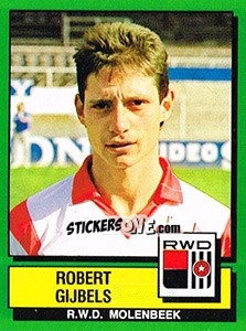 Sticker Robert Gijbels - Football Belgium 1988-1989 - Panini