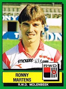 Sticker Ronny Martens - Football Belgium 1988-1989 - Panini