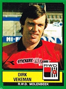 Sticker Dirk Vekeman - Football Belgium 1988-1989 - Panini