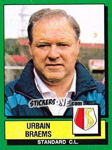 Sticker Urbain Braems - Football Belgium 1988-1989 - Panini