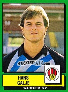 Sticker Hans Galje - Football Belgium 1988-1989 - Panini