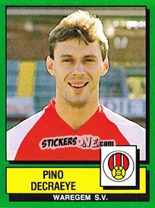 Sticker Pino Decraeye - Football Belgium 1988-1989 - Panini