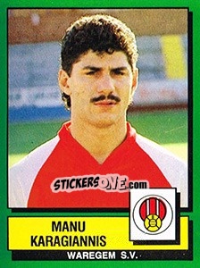 Sticker Manu Karagiannis - Football Belgium 1988-1989 - Panini