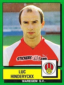 Sticker Luc Hinderyckx - Football Belgium 1988-1989 - Panini