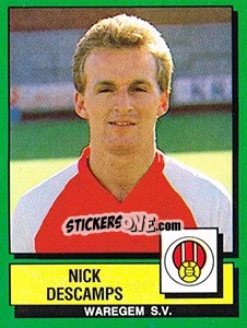 Sticker Nick Descamps - Football Belgium 1988-1989 n. 322 - Panini
