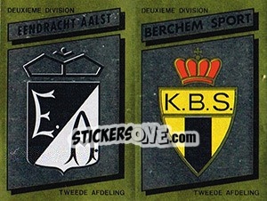 Sticker Armoiries Embleem (Eendracht Aalst - Berchem Sport ) - Football Belgium 1988-1989 n. 328 - Panini