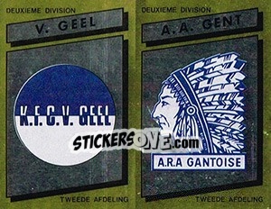 Sticker Armoiries Embleem (V. Geel - A.A. Gent ) - Football Belgium 1988-1989 n. 337 - Panini