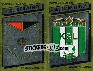 Sticker Armoiries Embleem (F.C. Seraing - Kon. Stade Leuven ) - Football Belgium 1988-1989 n. 346 - Panini