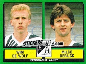 Sticker Wim De Wolf / Milco Derijck - Football Belgium 1988-1989 n. 352 - Panini