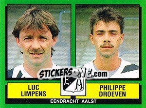 Sticker Luc Limpens / Philippe Droeven - Football Belgium 1988-1989 n. 353 - Panini