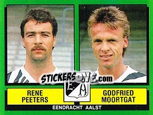 Sticker Rene Peeters / Godfried Moortgat - Football Belgium 1988-1989 - Panini