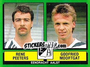 Sticker Rene Peeters / Godfried Moortgat - Football Belgium 1988-1989 n. 354 - Panini