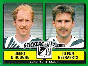 Figurina Geert D'Hooge / Glenn Geeraerts - Football Belgium 1988-1989 - Panini