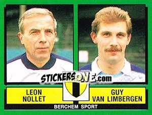 Figurina Leon Nollet / Guy Van Limbergen - Football Belgium 1988-1989 - Panini