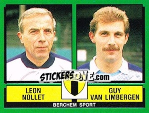Sticker Leon Nollet / Guy Van Limbergen - Football Belgium 1988-1989 n. 357 - Panini