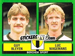 Sticker Guy Bleyen / Luc Wagemans - Football Belgium 1988-1989 n. 358 - Panini