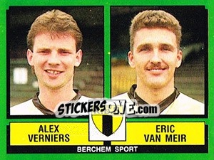 Sticker Alex Verniers / Eric Van Meir - Football Belgium 1988-1989 n. 359 - Panini