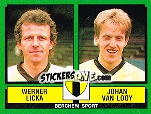 Sticker Werner Licka / Johan Van Looy - Football Belgium 1988-1989 - Panini