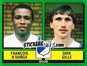 Figurina François N'Danga / Dirk Gille - Football Belgium 1988-1989 n. 365 - Panini