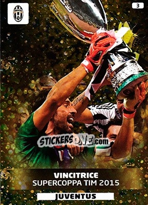 Sticker Campione in carica Supercoppa TIM - Calciatori 2015-2016. Adrenalyn XL n. 3 - Panini