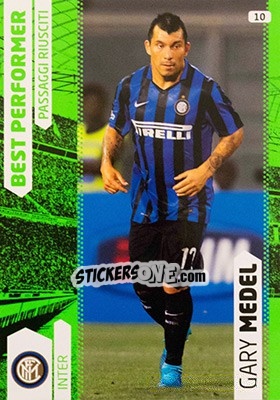 Sticker Gary Medel - Calciatori 2015-2016. Adrenalyn XL n. 10 - Panini