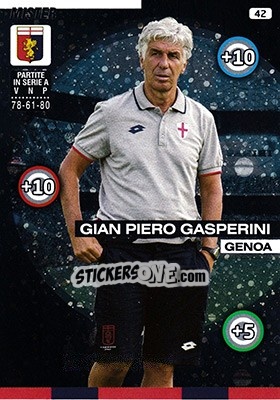 Sticker Gian Piero Gasperini - Calciatori 2015-2016. Adrenalyn XL n. 42 - Panini