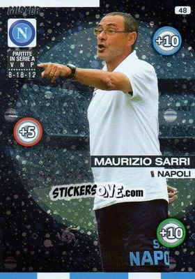 Sticker Maurizio Sarri - Calciatori 2015-2016. Adrenalyn XL n. 48 - Panini
