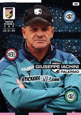 Sticker Giuseppe Iachini - Calciatori 2015-2016. Adrenalyn XL n. 49 - Panini