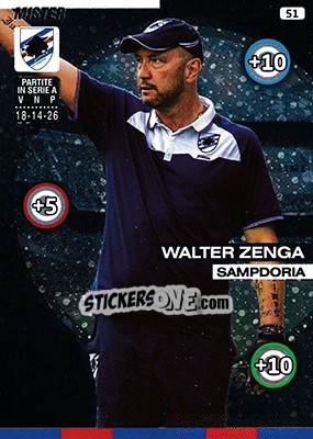 Sticker Walter Zenga - Calciatori 2015-2016. Adrenalyn XL n. 51 - Panini