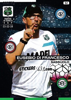 Sticker Eusebio Di Francesco - Calciatori 2015-2016. Adrenalyn XL n. 52 - Panini